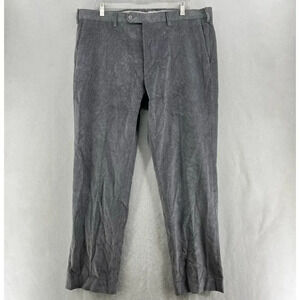 JWN Pants Men's Sz 36W Gray Traditional Fit Straight Leg Mid-Rise Corduroy